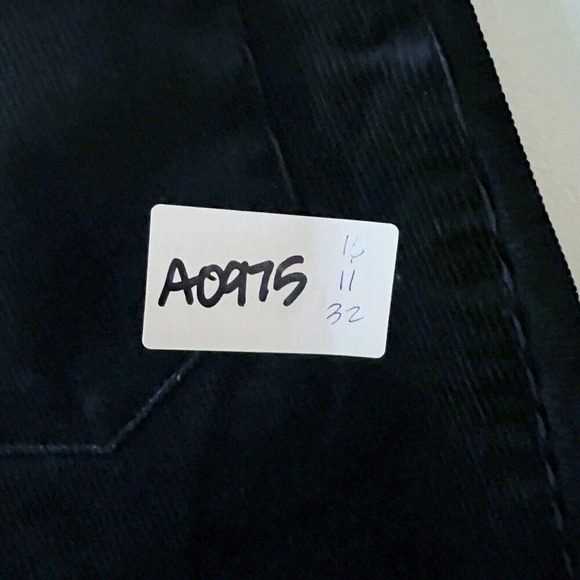 Liliu Black Velvet Corduroy High Rise Straight Leg Pants Womens 32 x 32 - Picture 11 of 11